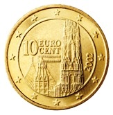 Austrian 10 cent coin