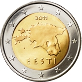 Estonian 2 Euro € coin