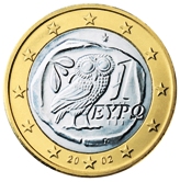 Greek 1 Euro €  coin