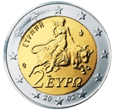 Greek 2 Euro € coin