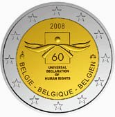 Belgian Commemorative Coin 2008, Human Krights
